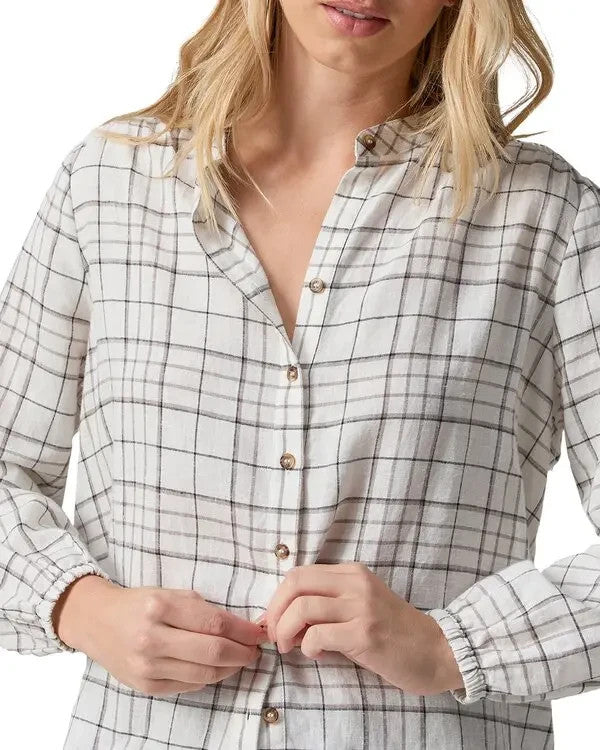 Sanctuary as You Are Banded Collar Shirt MSRP $89