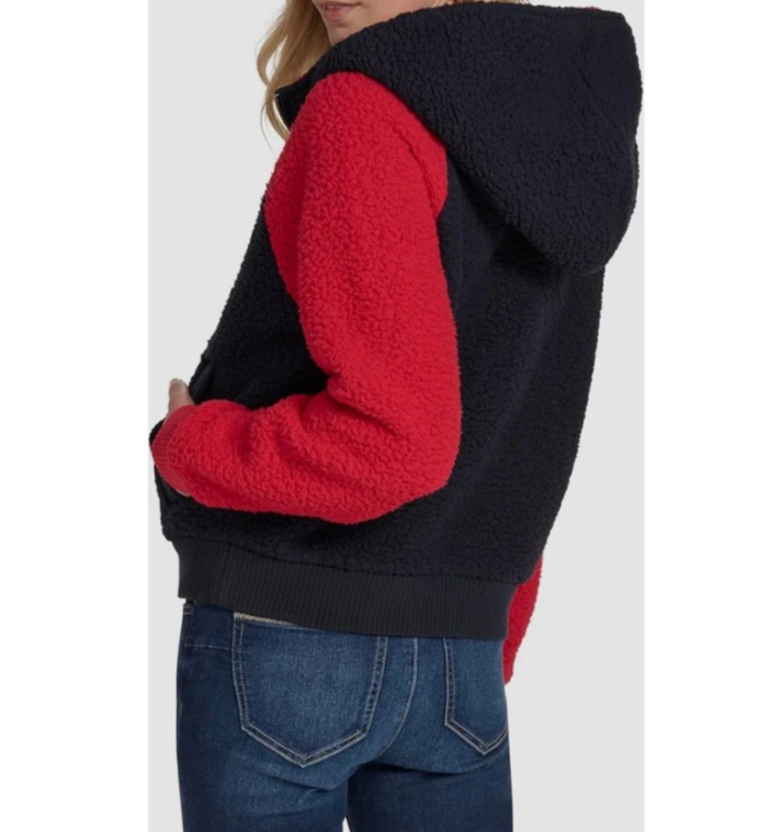 Nautica Jeans Colorblocked Zip-Up Sherpa Jacket MSRP $109