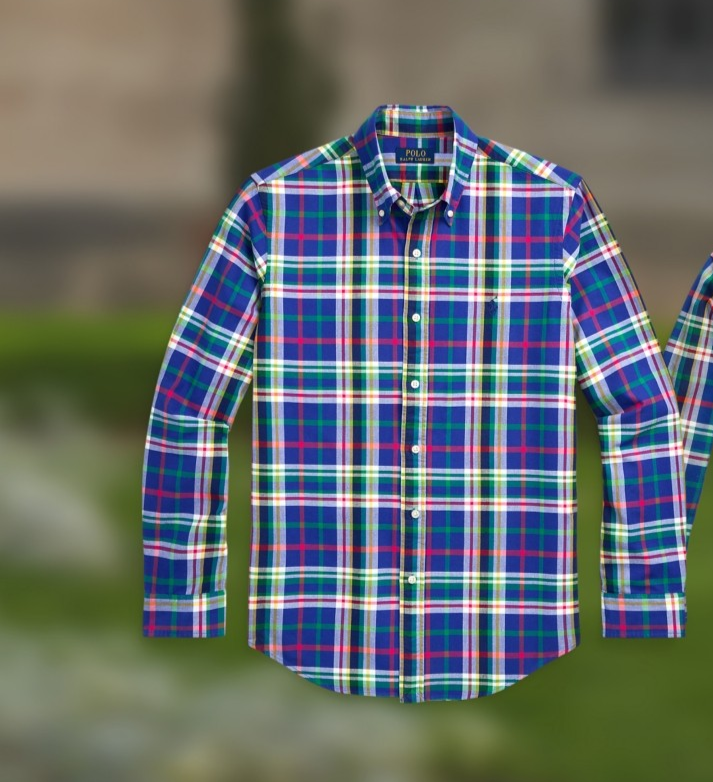 Polo Ralph Lauren Men's Classic-Fit Plaid Oxford Shirt MSRP $125