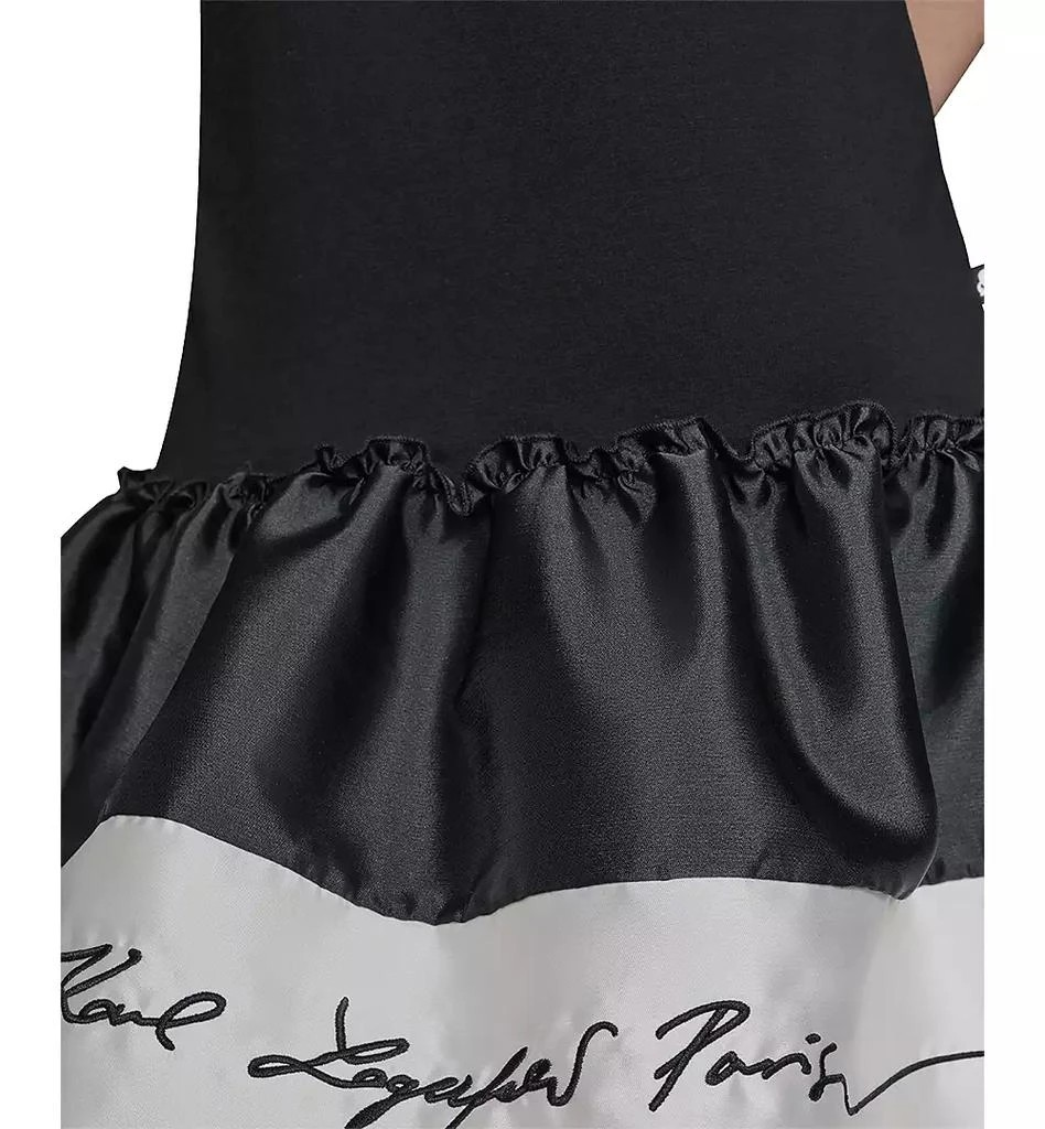 KARL LAGERFELD PARIS Women's Embroidered-Script T-Shirt Dress MSRP $129