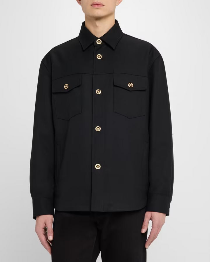 Versace Men's Medusa Wool Overshirt MSRP $1890