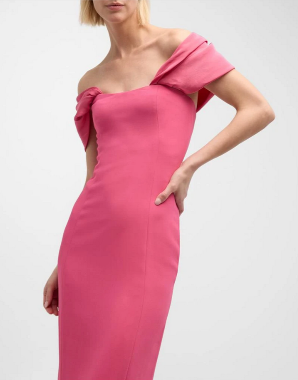 Oscar de la Renta Strapless Column Gown with Draped Detail MSRP $5490