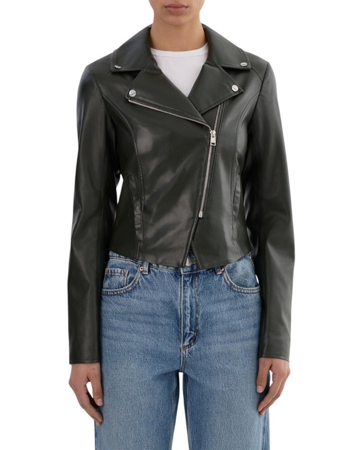 LAMARQUE Pascale Faux Leather Moto Jacket MSRP $295