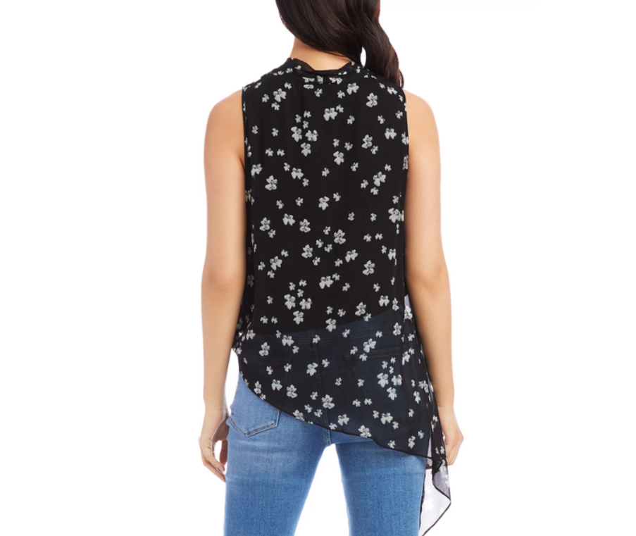 Karen Kane Asymmetric Hem Top MSRP $138 Size XL