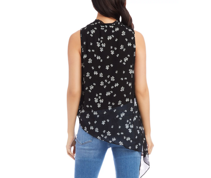Karen Kane Asymmetric Hem Top MSRP $138 Size XL