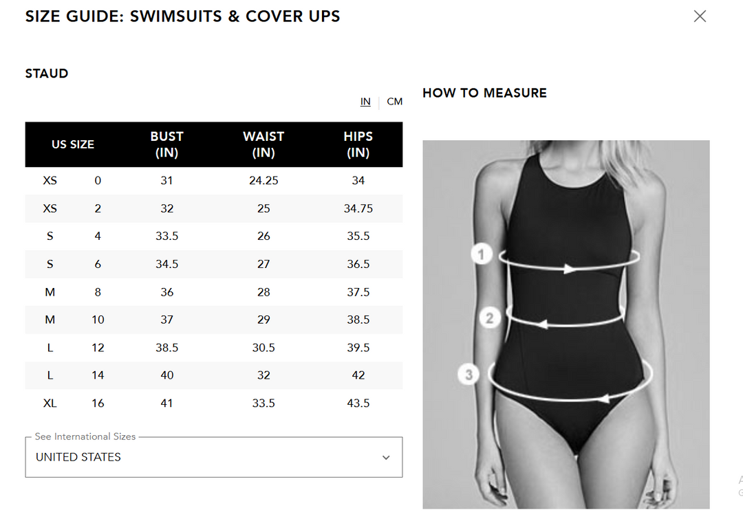 STAUD Maeve One Piece Swimsuit MSRP $225
