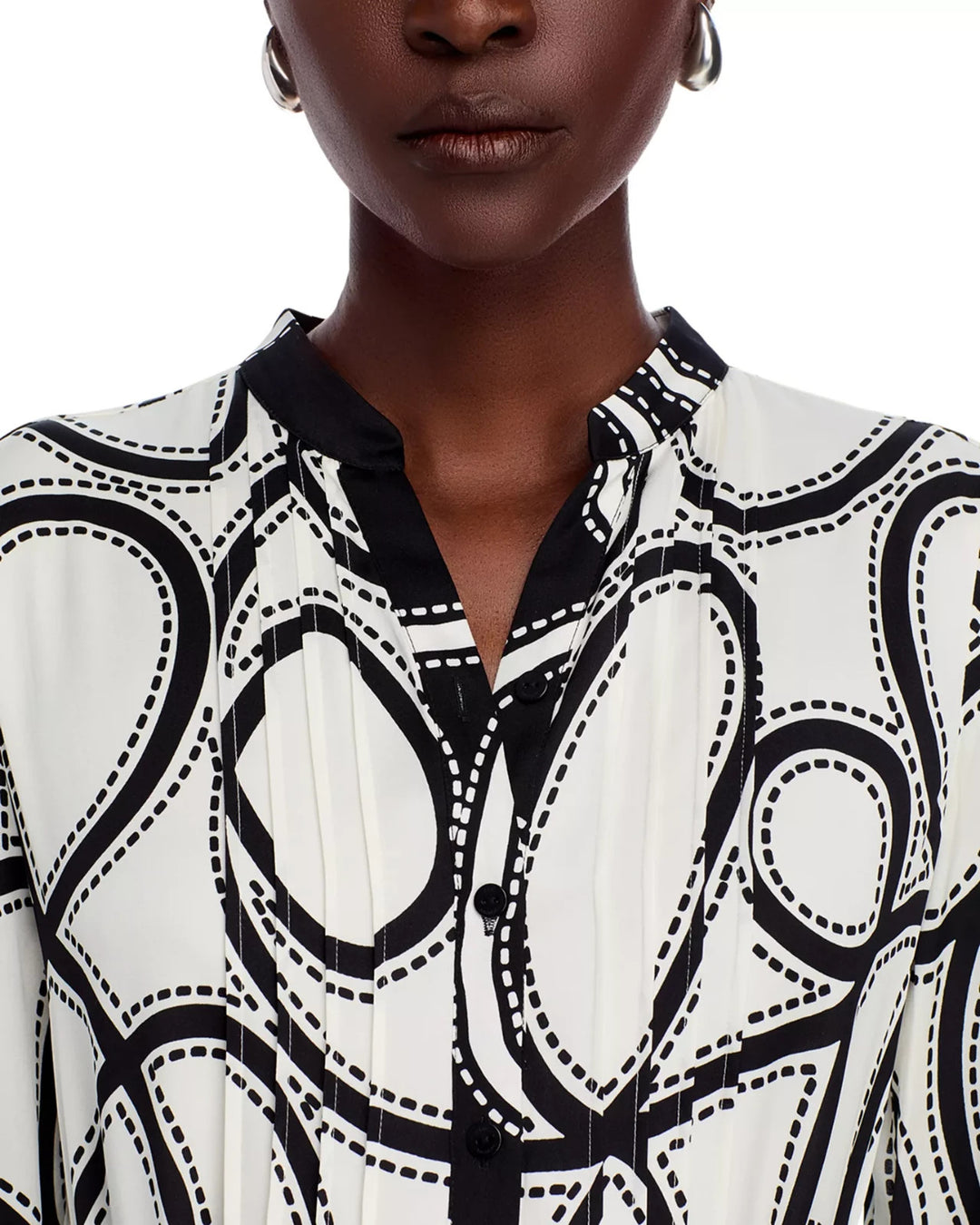 Elie Tahari The Mila Dotted Midi Dress MSRP $525