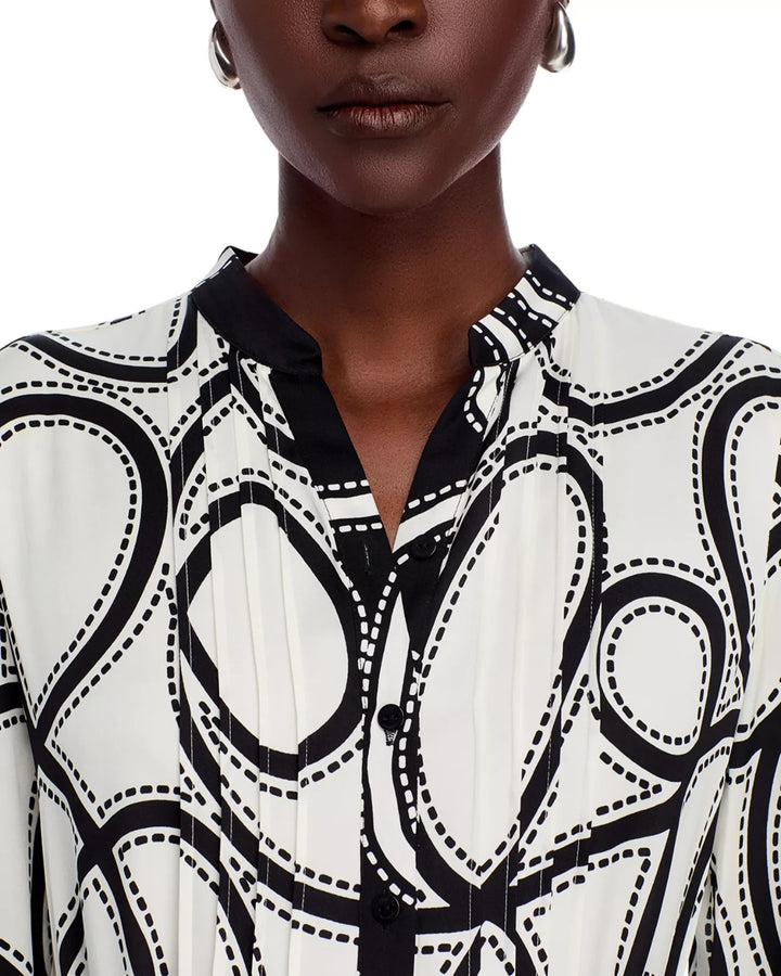 Elie Tahari The Mila Dotted Midi Dress MSRP $525