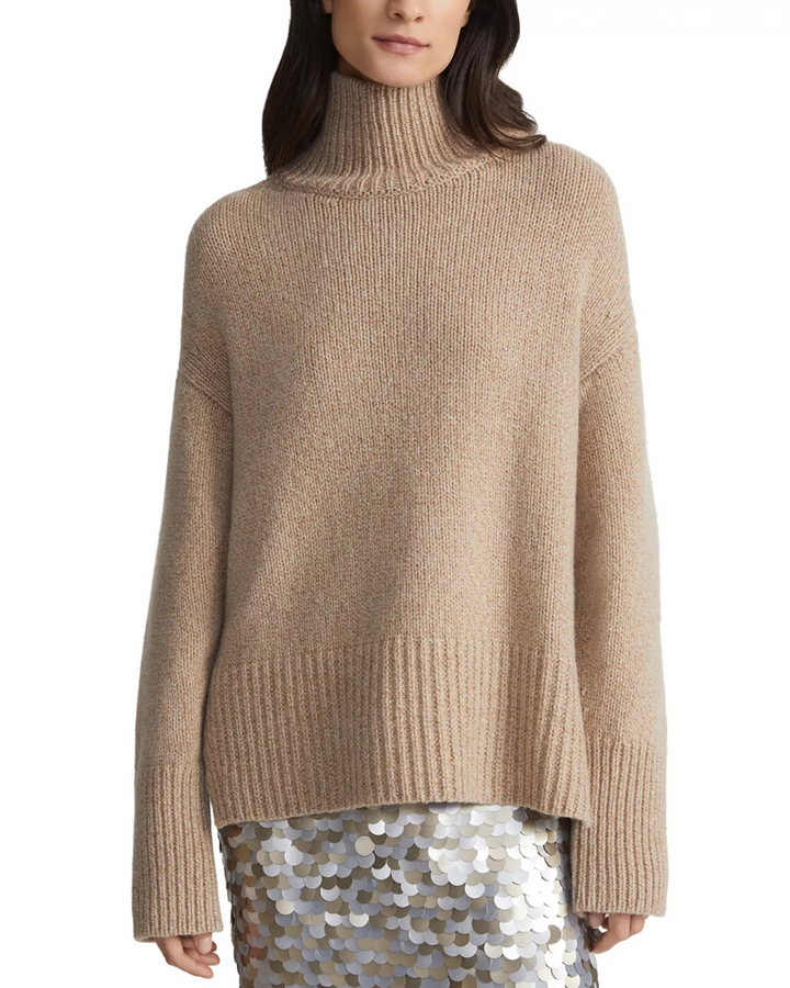 Lafayette 148 New York Stand Collar Drop Shoulder Sweater MSRP $1498