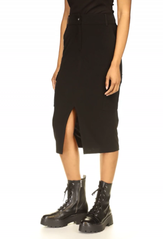 MICHAEL Michael Kors Utility Slit-Front Midi Skirt MSRP $98