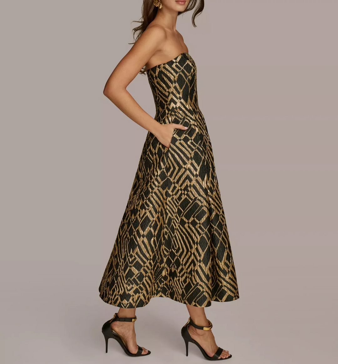 Donna Karan New York Strapless Straight-Neck Dress MSRP $299