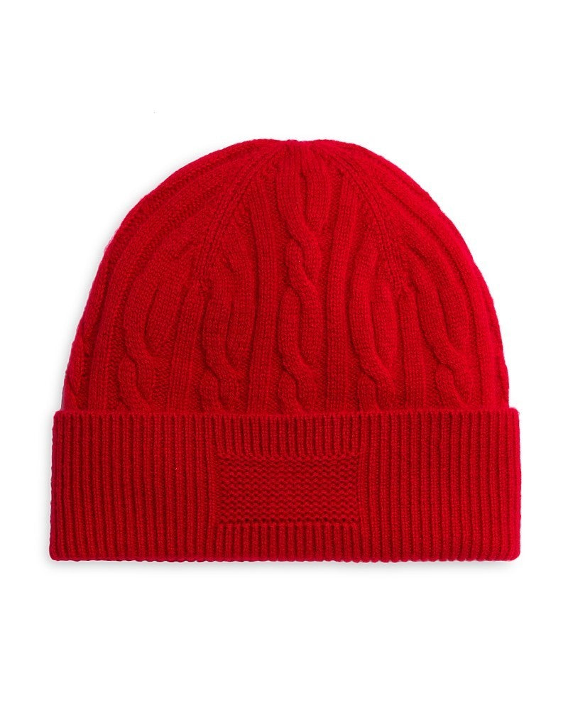 Guest in Residence Cashmere Cable Knit Beanie MSRP $145