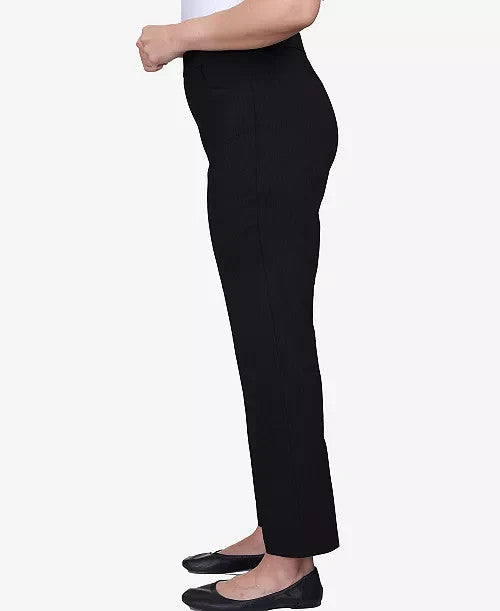 Alfred Dunner Petite Classics Tummy-Control Pull-On Straight-Leg Pants MSRP $49