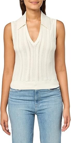 Paige Rossana V Neck Collared Vest MSRP $179