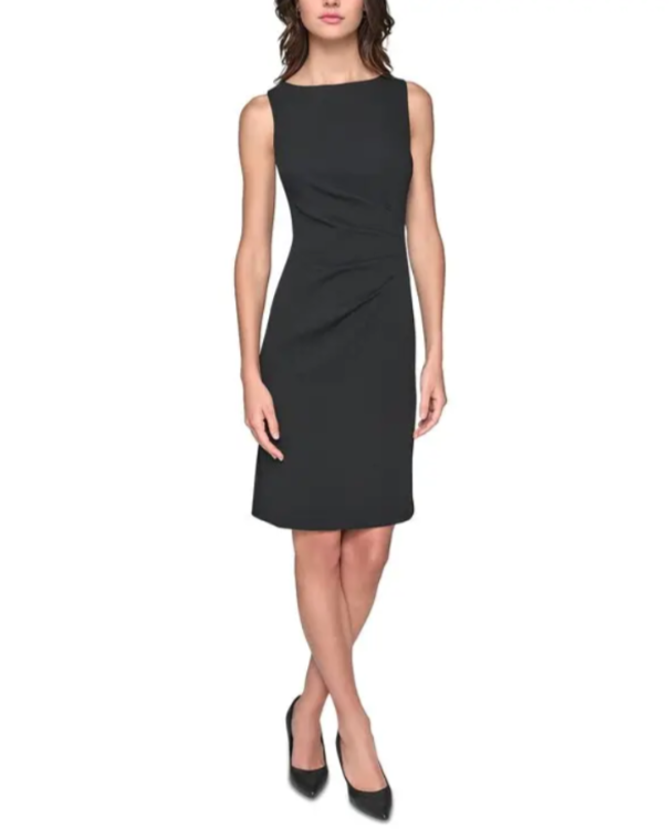 KARL LAGERFELD PARIS Holiday Crepe Sheath Dress MSRP $128