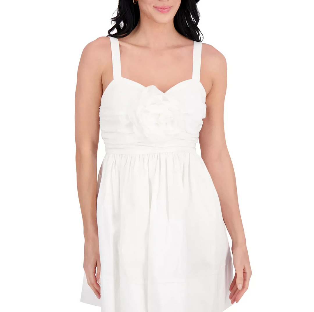 Kensie Women's Ruched Rosette Mini Dress MSRP $138