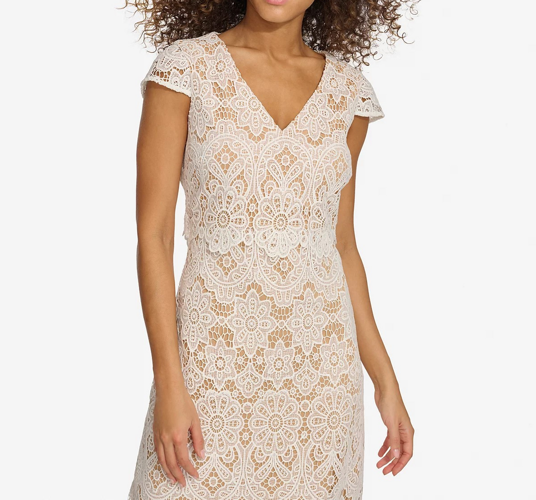 Kensie Women's Floral-Lace A-Line Dress MSRP $148