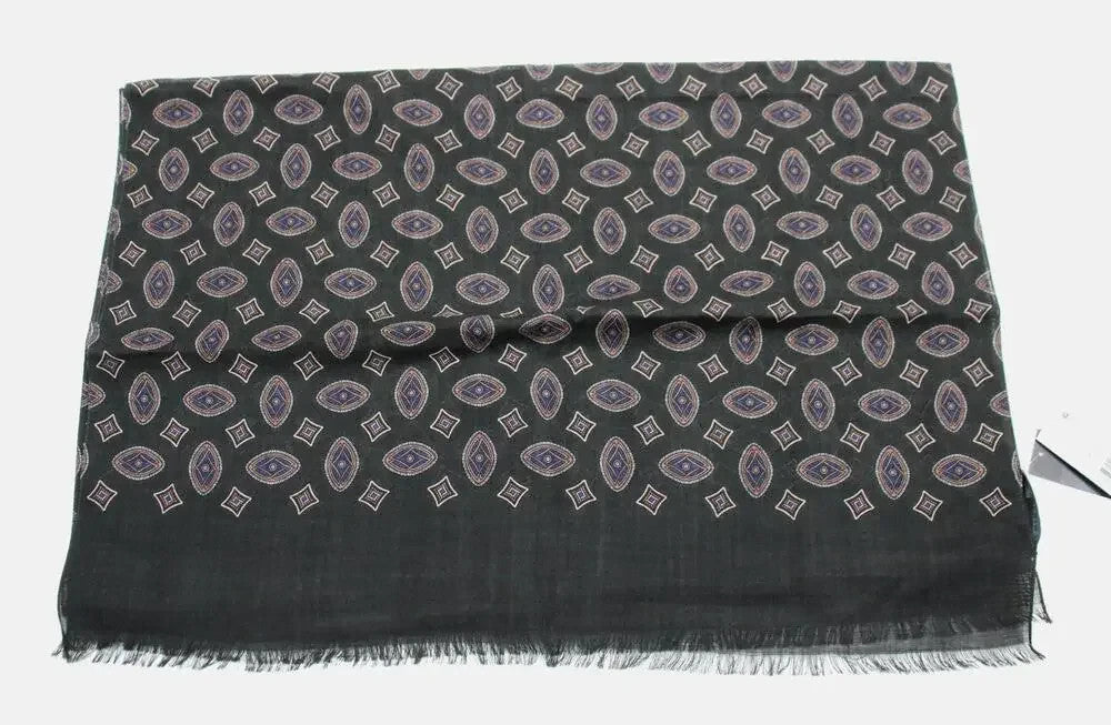 The Men's Store Geometric Italian Wool Scarf MSRP $198