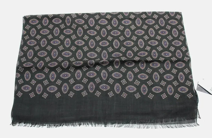 The Men's Store Geometric Italian Wool Scarf MSRP $198