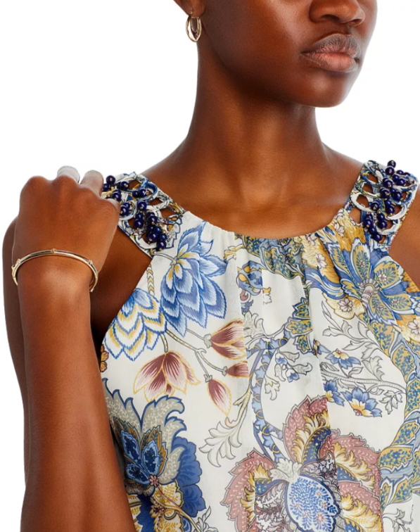 Kobi Halperin Allison Beaded Midi Dress MSRP $598