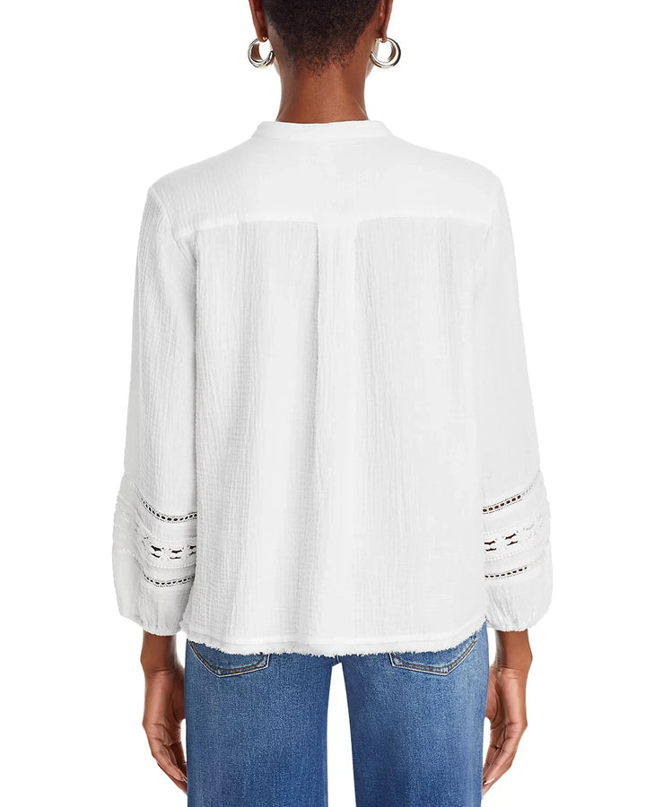 Johnny Was Cotton Gauze Peasant Top MSRP $148