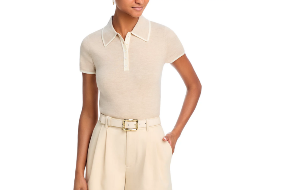 Alice and Olivia Meda Polo Sweater MSRP $330