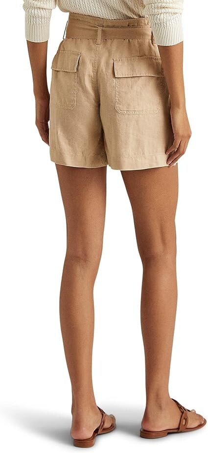 LAUREN Ralph Lauren Belted Linen Shorts MSRP $99