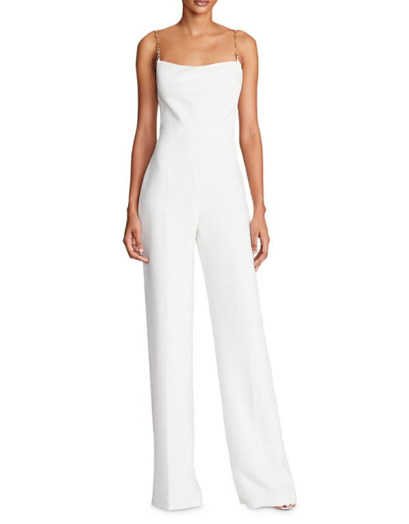 HALSTON Brea Scoop Neck Sleeveless Jumpsuit MSRP $495