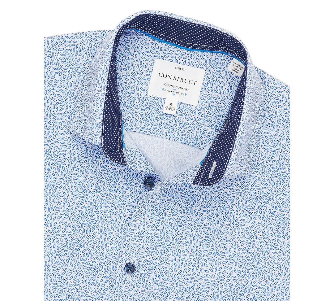 ConStruct  Recycled Slim Fit Floral 4-Way Stretch Performance Dress Shirt $69