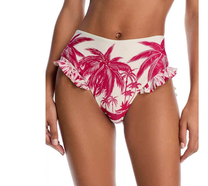 Agua Bendita High Waist Penelope Palms Bikini Bottom MSRP $144