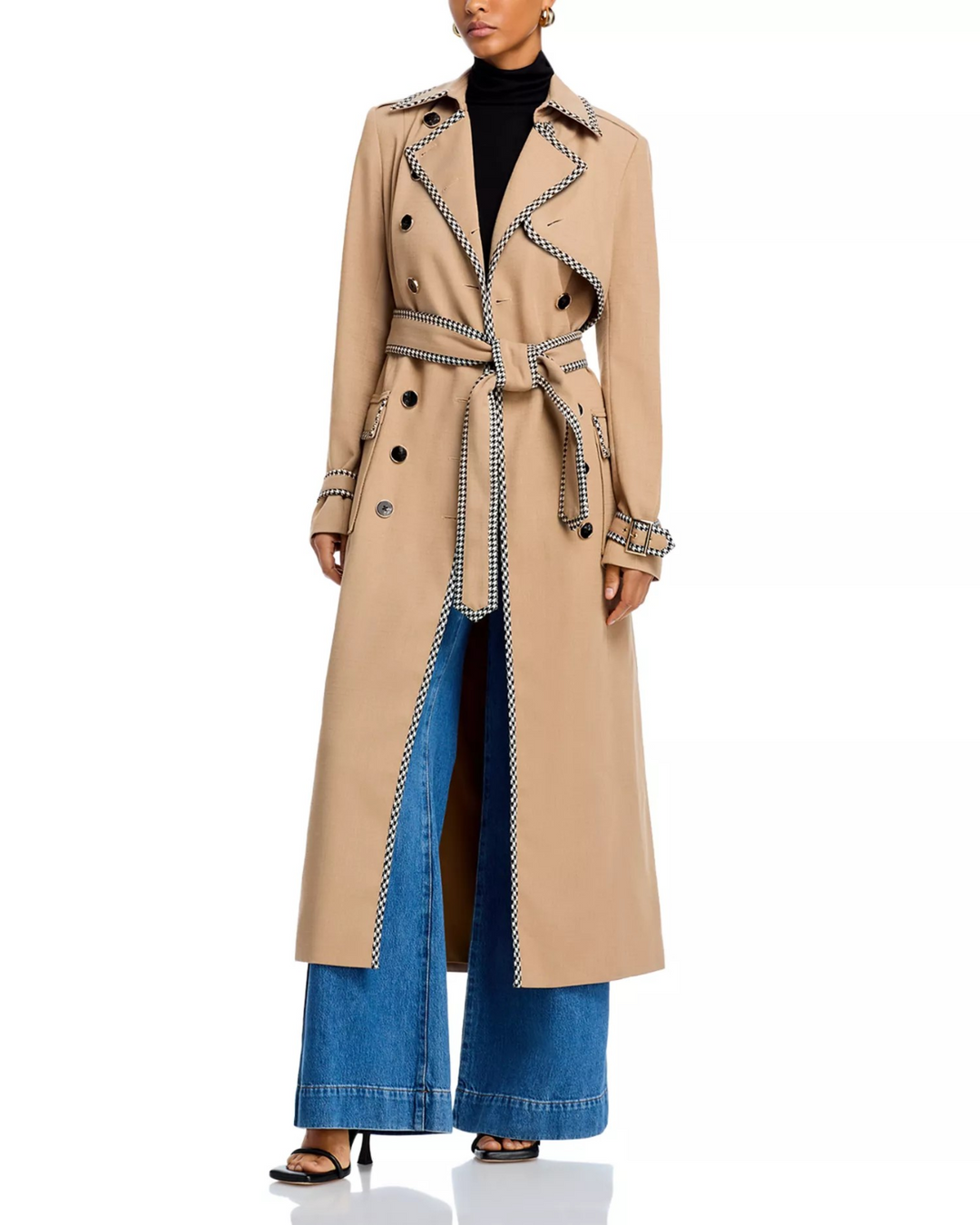 TOCCIN Aria Double Breasted Gabardine Coat MSRP $795
