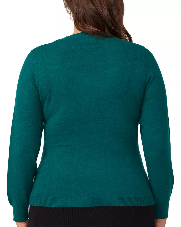 Estelle Plus Size Alba Cut Out Fitted Sweater MSRP $99