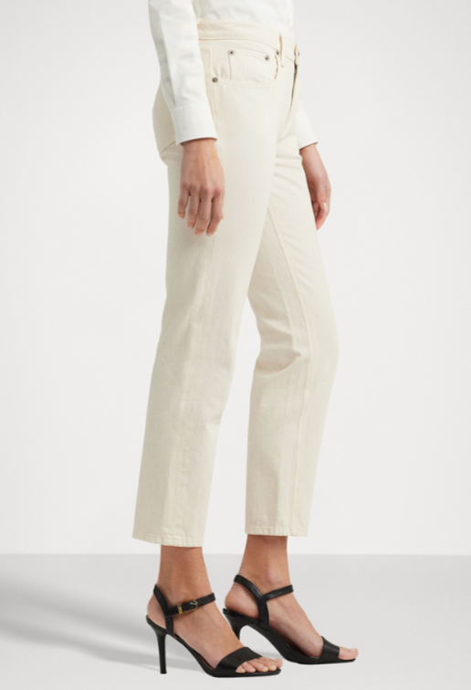 Lauren Ralph Lauren Mid-Rise Tapered Ankle Jeans MSRP $125