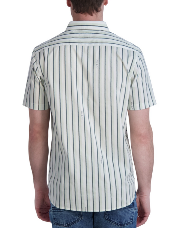 KARL LAGERFELD PARIS Woven Stripe Shirt MSRP $99