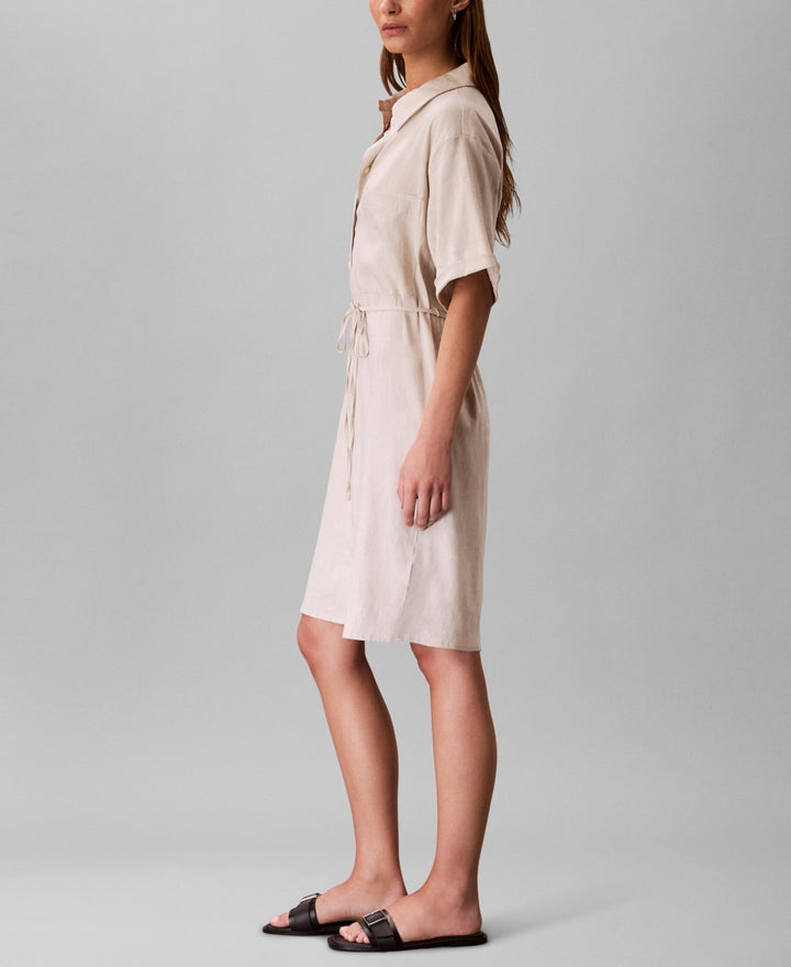 Calvin Klein Women's Tie-Waist Shirtdress MSRP $169
