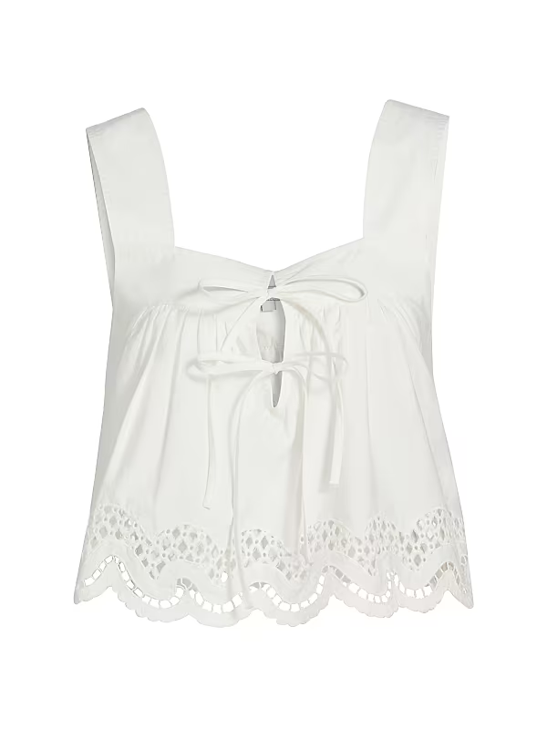 Rails Women's Blythe Cotton Lace Crop Top MSRP $148