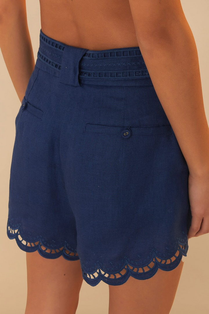 FARM Rio Richelieu Linen Shorts MSRP $180