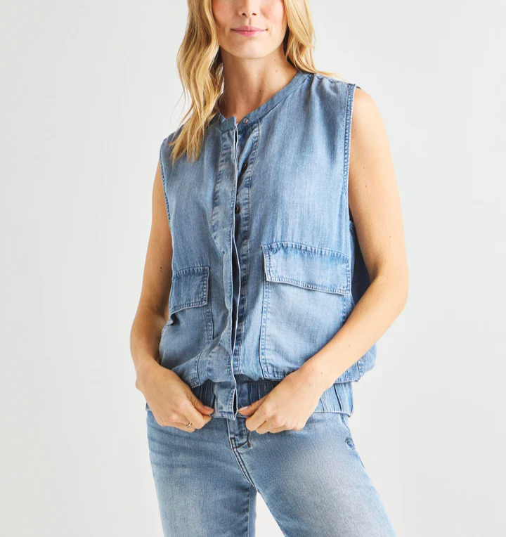 Splendid Chase Indigo Vest MSRP $138