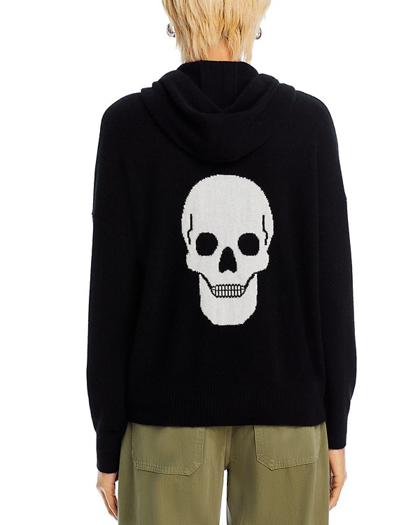 AQUA Cashmere Skull Back Cashmere Hoodie MSRP $198