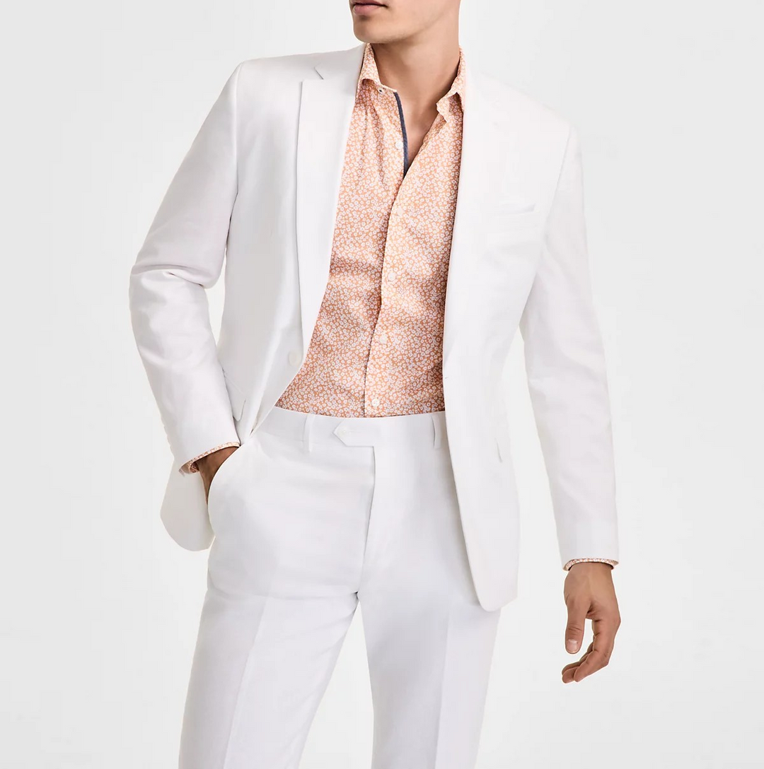 Bar III Men's Slim-Fit Linen Suit Jacket MSRP $360