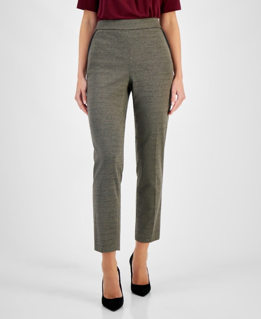 Kasper Pull-on Straight-Leg Pants MSRP $89