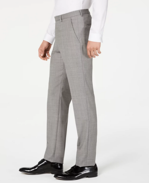 HUGO Simmons 182 Regular-Fit Crosshatch Wool Suit Pants MSRP $198