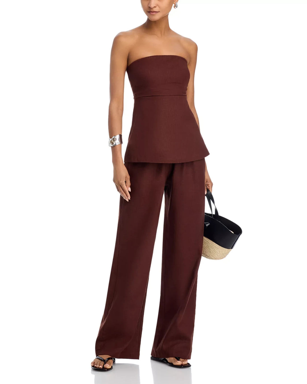 Lucy Paris Barbara Smocked Strapless Top MSRP $68