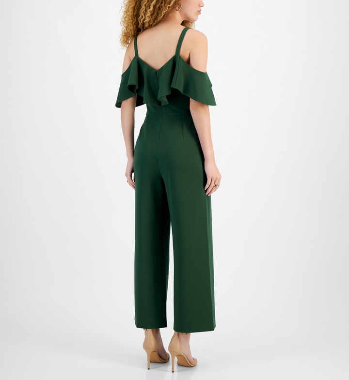 Rachel Rachel Roma Ruffled Off-The-Shoulder Jumpsuit MSRP $129