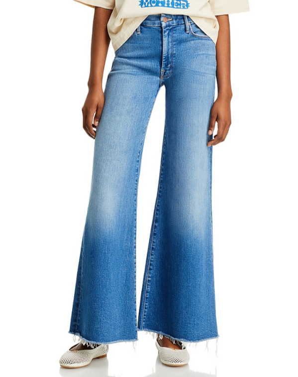 Mother The Roller High Rise Wide Leg Jeans MSRP $258