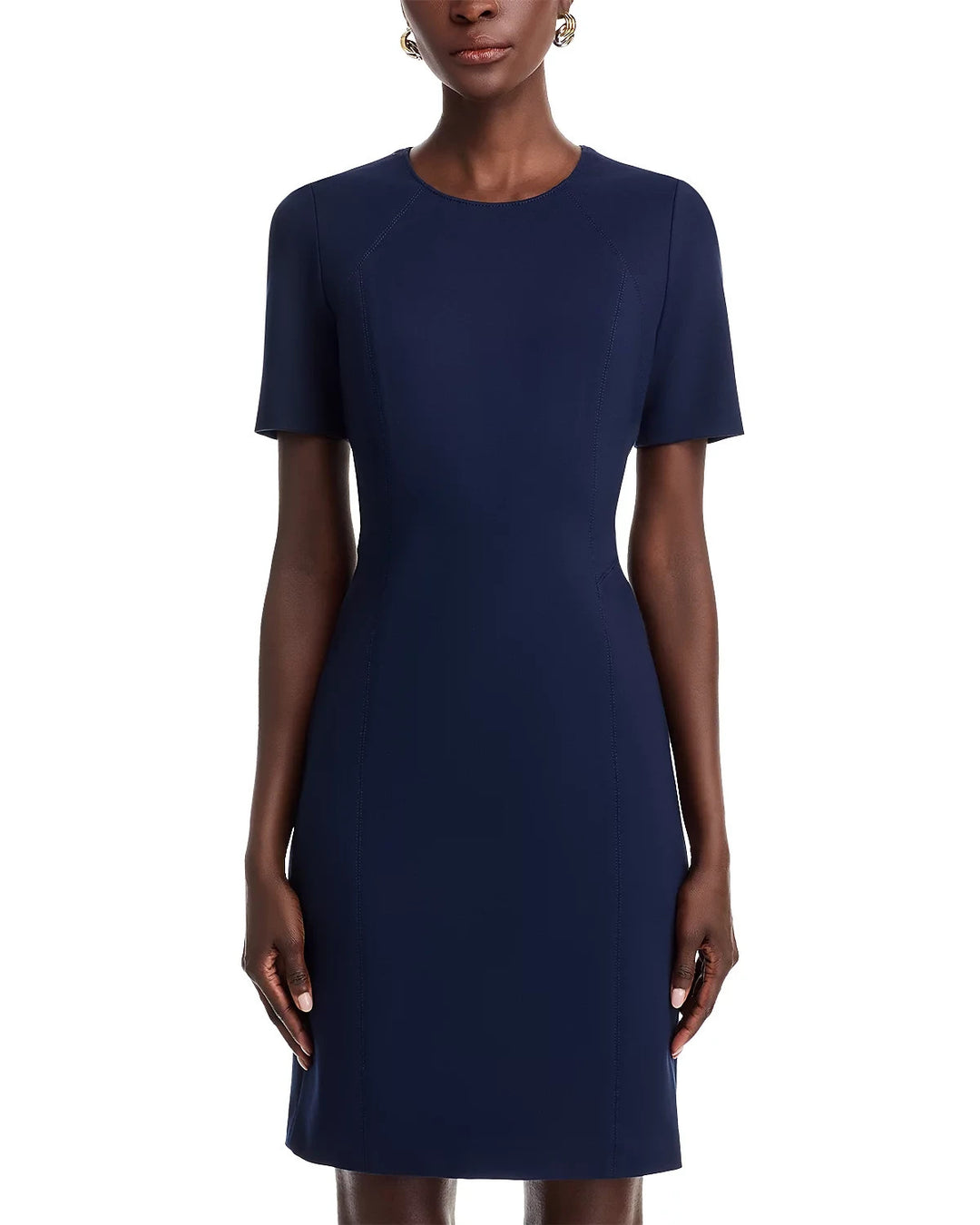 T Tahari Judianne Short Sleeve Fitted Sheath Dress MSRP $98