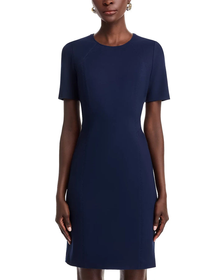 T Tahari Judianne Short Sleeve Fitted Sheath Dress MSRP $98