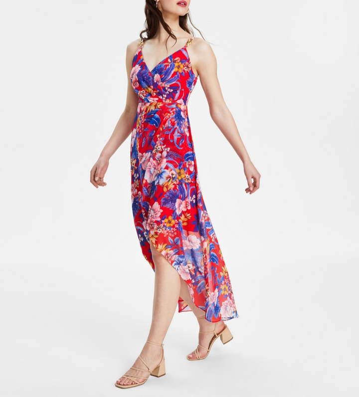Siena Floral Print Sleeveless High-Low Maxi Dress MSRP $128