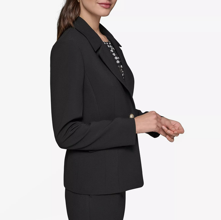 KARL LAGERFELD PARIS Women's Notched-Lapel Single-Button Blazer MSRP $169