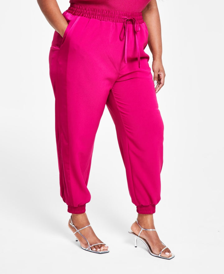 Nina Parker Trendy Plus Size Wide-Leg Joggers MSRP $89